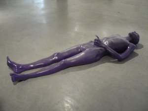 Purple person on floor