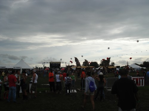 Gloomy skies @ All Points West on Sunday