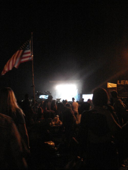 Main Stage and flag